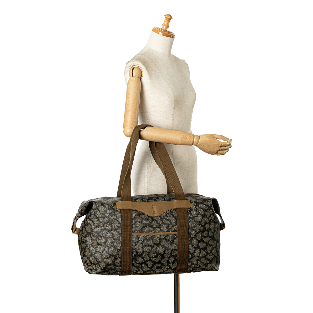 YVES SAINT LAURENTYves  Coated Canvas Travel Bag - Picture 8 of 9
